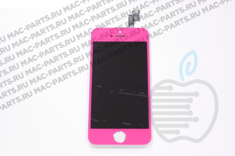 Переднее стекло (тачскрин) для iPhone 5s розовый